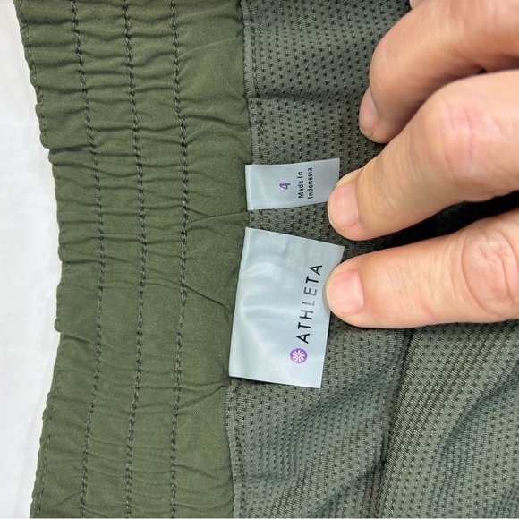 Athleta Olive Green Utility Skirt Size 4 | Zip Pockets | Active Wear - Picture 4 of 5